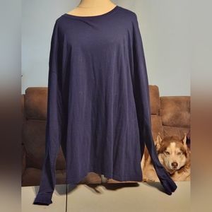 Stafford XXL Men's navy long sleeve tee